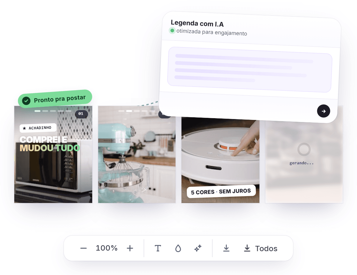 Exemplo de smart carousel com cards